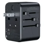 XDCH-072 65W 5 USB Ports Universal Travel Adapter (Black)