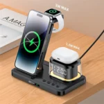 YESIDO DS22 Wireless Charging Station 20W with Night Light and Clock