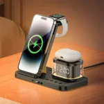 YESIDO DS22 Wireless Charging Station 20W with Night Light and Clock