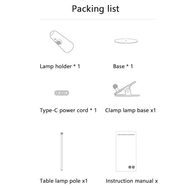 Xiaomi Mijia Multifunctional 2000mAh Rechargeable Desk Lamp (MJTD05YL)