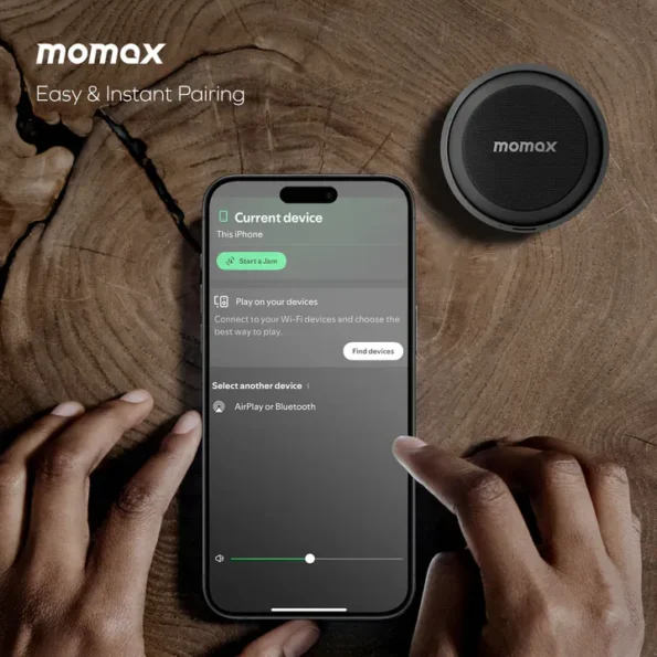 Momax 1-Vibe Go Magnetic Portable True Wireless Speaker