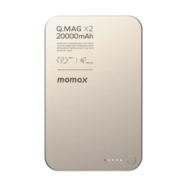 Momax Q.Mag X2 Gen 2 15W 20000mAh Magnetic Wireless Power Bank (IP133)