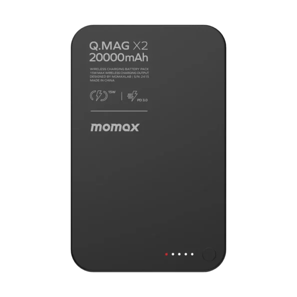 Momax Q.Mag X2 Gen 2 15W 20000mAh Magnetic Wireless Power Bank (IP133)