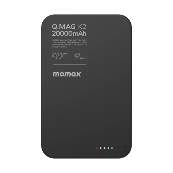 Momax Q.Mag X2 Gen 2 15W 20000mAh Magnetic Wireless Power Bank (IP133)