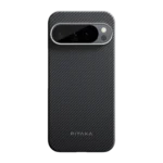 PItaka Classic Ultra-Slim Case for Google Pixel 9 / 9 Pro / 9 Pro XL -600D Black/Grey (Twill)