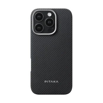 Pitaka Classic Ultra-Slim Case for iPhone 16 Pro Max -Black/Grey (Twill)