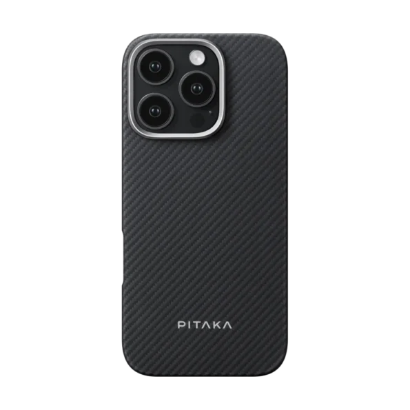 Pitaka Classic Ultra-Slim Case for iPhone 16 Pro Max -Black/Grey (Twill)