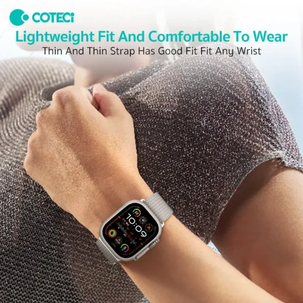 COTECi Stainless Steel Milanese Watch Strap for iWatch 49mm / 45mm (W136)