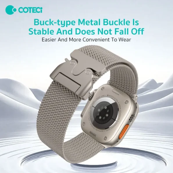 COTECi Stainless Steel Milanese Watch Strap for iWatch 49mm / 45mm (W136)