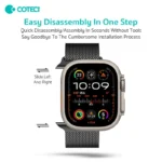 COTECi Stainless Steel Milanese Watch Strap for iWatch 49mm 45mm84