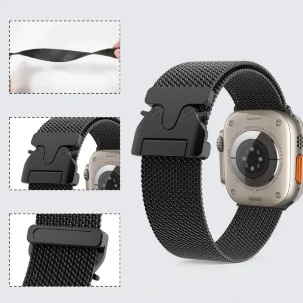 COTECi Stainless Steel Milanese Watch Strap for iWatch 49mm / 45mm (W136)