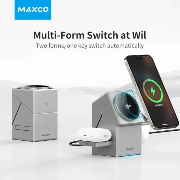 MAXCO Geometry Qi2 3in1 MagSafe Wireless Charger