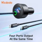 Mcdodo PD 120W 4-in-1 PPS Fast Car Charger with Retractable Cable 1.2M (CC-037)2