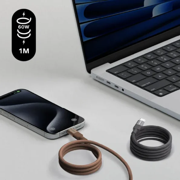 Momax Mag.Link Magnetic USB-C to USB-C Cable 60W (1m)