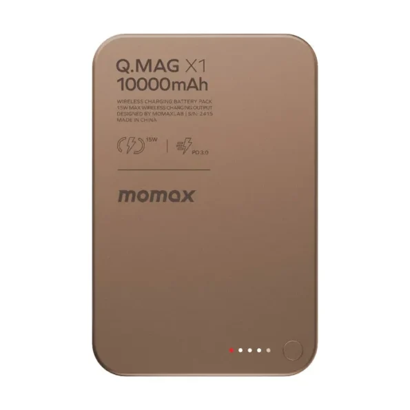 Momax Q.Mag X1 Gen 2 10000mAh 15W Magnetic Wireless Power Bank