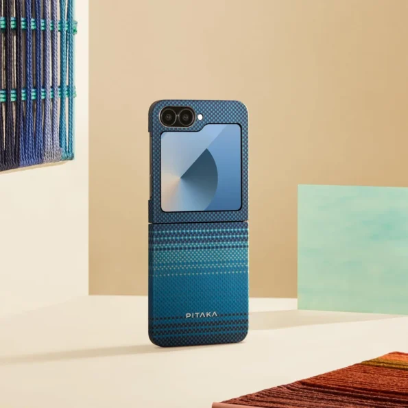 Pitaka MagEZ Case 5 Tactile Woven Case for Galaxy Z Flip6 -Moonrise 1500D