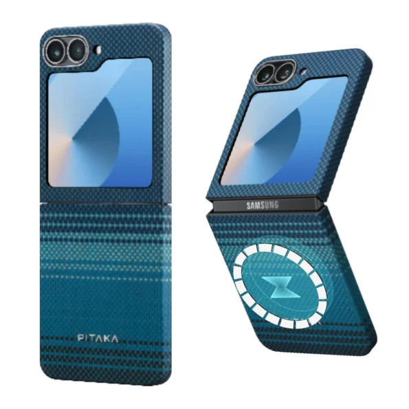 Pitaka MagEZ Case 5 Tactile Woven Case for Galaxy Z Flip6 -Moonrise 1500D