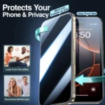 SmartDevil Anti-Peep Full Coverage Privacy Screen Protector for iPhone 16 Pro Max