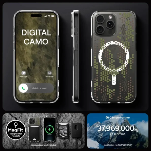 Spigen Ultra Hybrid MagFit Digital Camo Case for iPhone 16 Pro Max