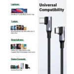 Ugreen 100W USB-C to USB-C Angled Braided Cable – 1m US335 (70696)2