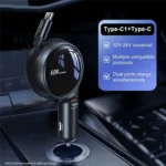 XUNDD XDCH-094 PD 30W Fast Car Charger with Retractable Cable