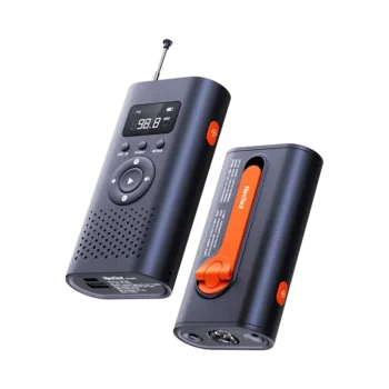 NexTool 6 in 1 Emergency Radio Hand Crank AM FM Portable Weather Radio with 4500mAh Power Bank